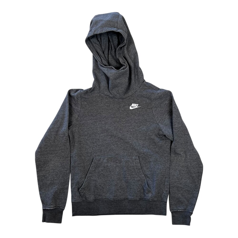 Nike Cowl Hoodie Women's XS Gray Pullover Sweatshirt Swoosh Logo Athletic